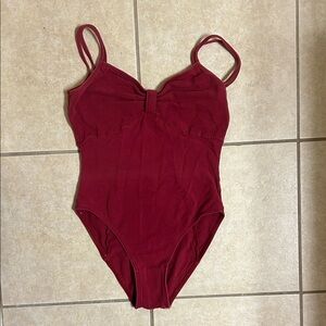 Crimson ballet leotard